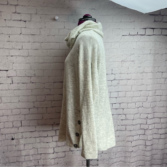 Alyx size large cream gray cowl neck sweater - Picture 3 of 7